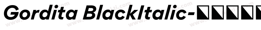 Gordita BlackItalic字体转换